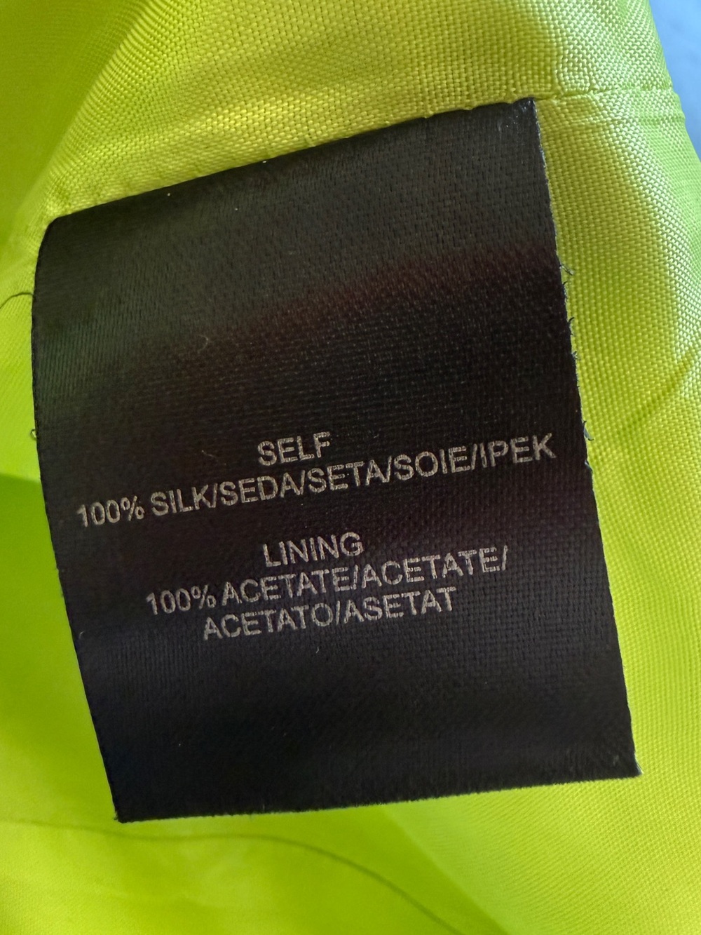 Tibi Silk Peplum Sleeveless Blouse Chartreuse Size 6 - Picture 5 of 6